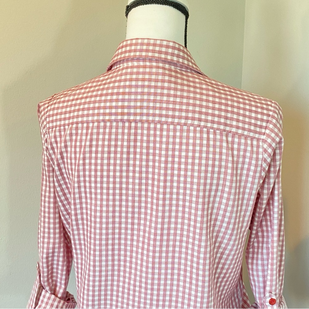 Antigua Red & White Checkered Button Down Shirt Alabama Crimson Tide size Medium - Picture 7 of 16